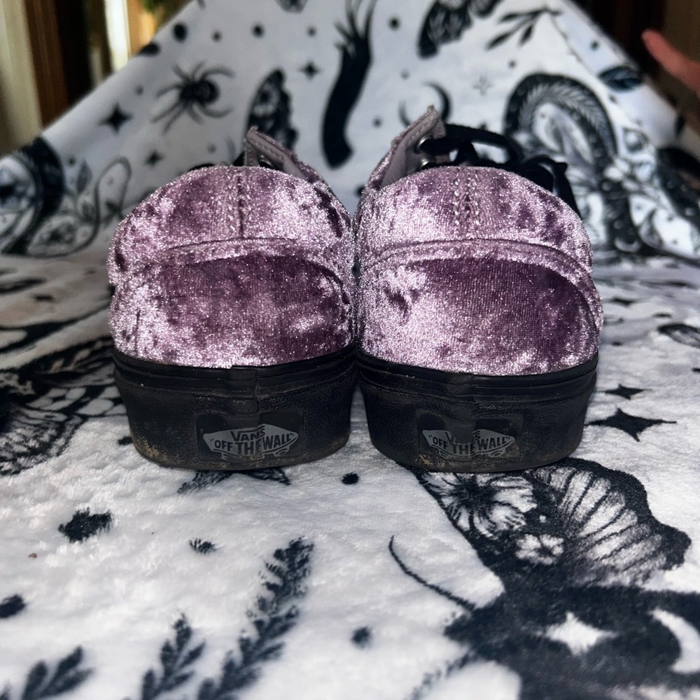 Brushed Velvet Lilac Vans - Picture 3 of 5